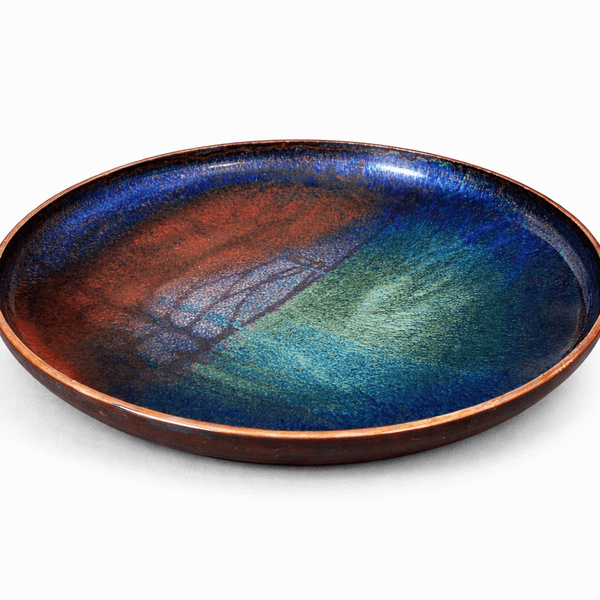 Hovedbilde Bjørnstad emalje på kobber, lite fat