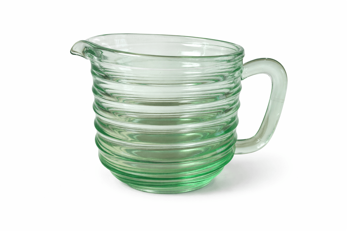 Sola, grønn mugge fra Hadeland Glassverk