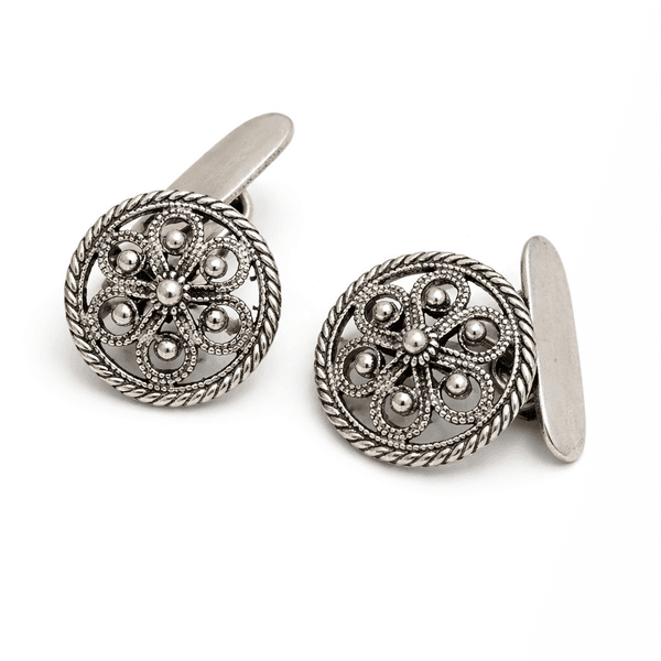 Hovedbilde Mansjettknapper, oksidert sølv