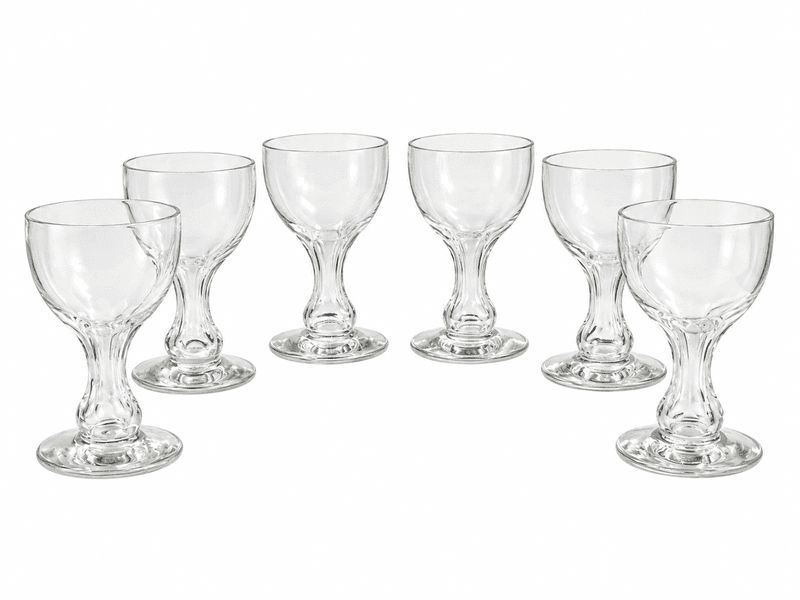 Absintglass med hul stett – sett med 6 glass