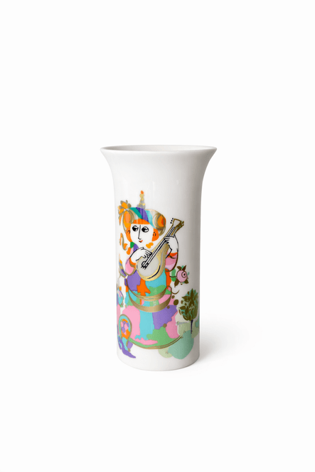 Hovedbilde Rosenthal, hvit vase. Bjørn Wiinblad