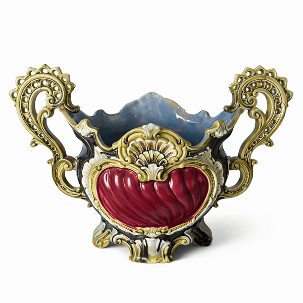 Hovedbilde Majolika jardiniere, stor potteskjuler