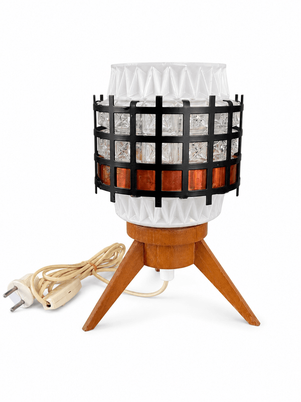 Retro bordlampe, teak