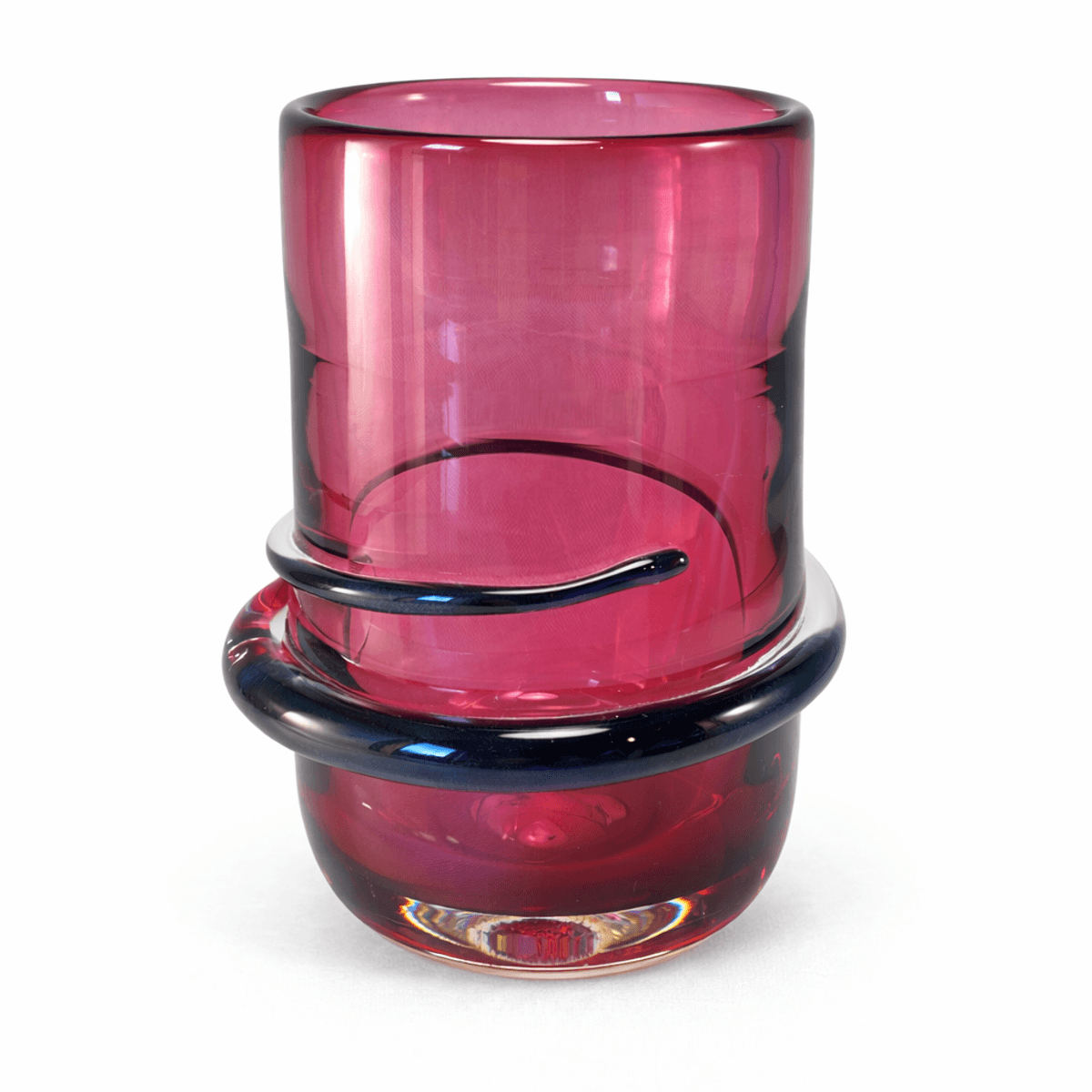 Kunstglass, sylinderformet vase