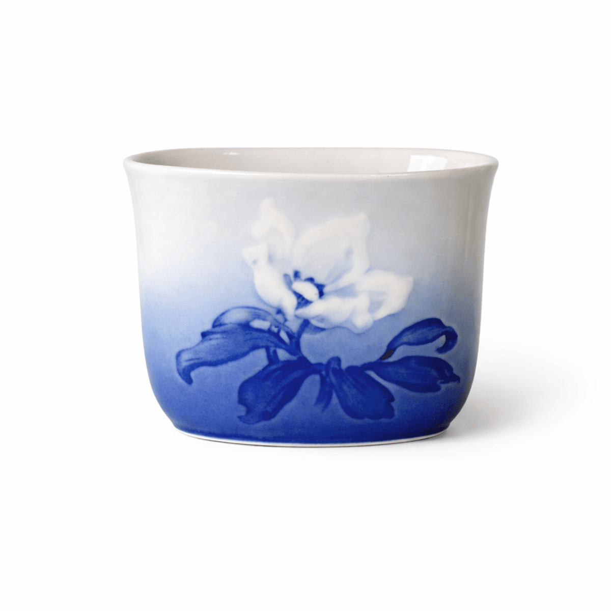 Bing og Grøndahl, liten vase, blå og hvit