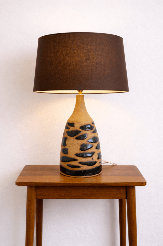Rustikk brodlampe i keramikk