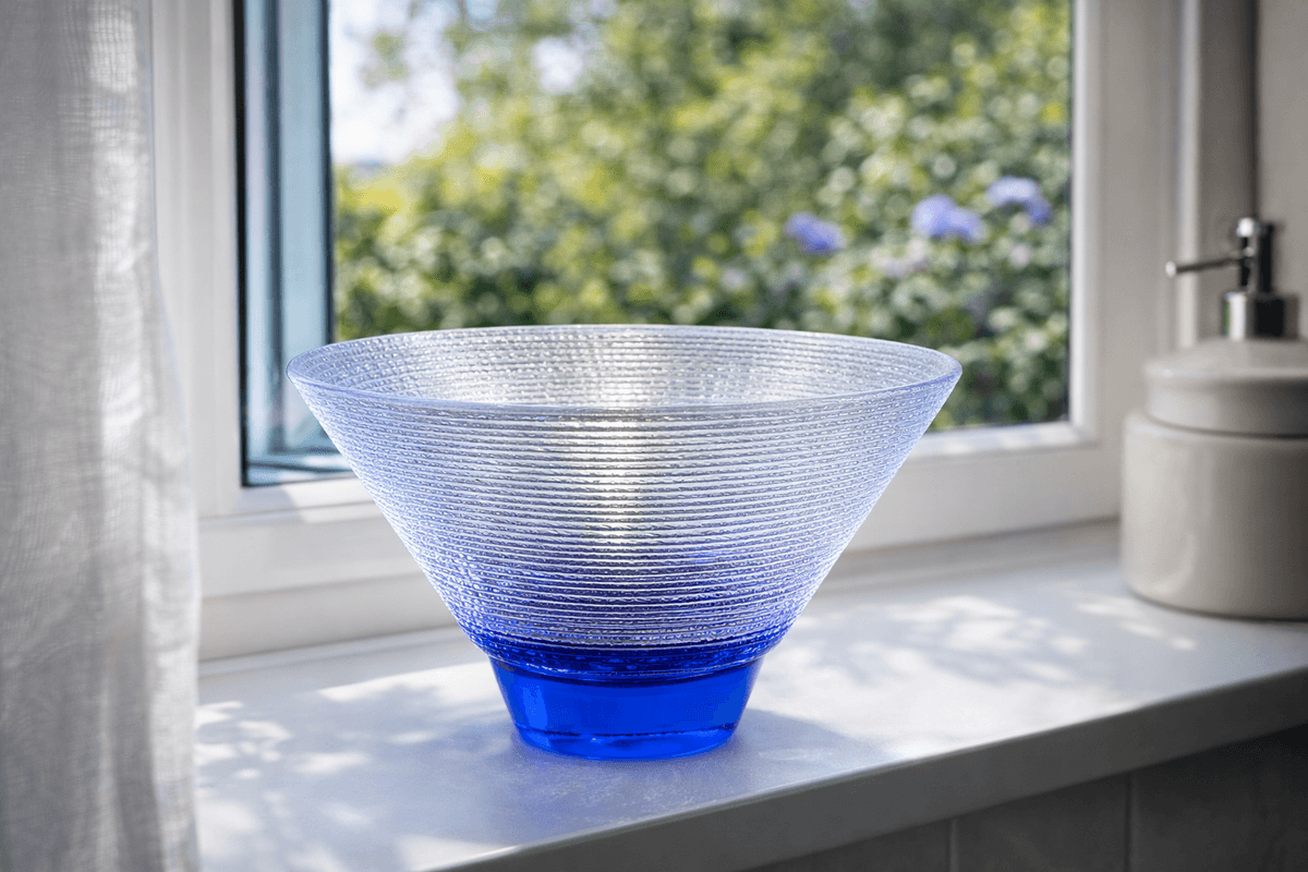 Kairo bolle, 15 cm,  blå fot